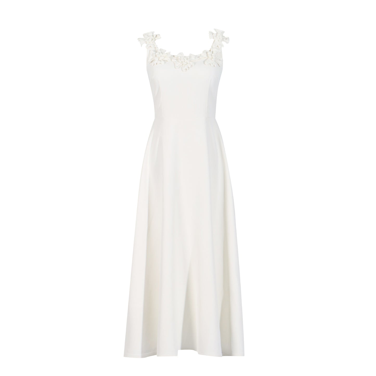 Fall Elegant Elegant Sweet Heavy Industry Three Dimensional Floral Long Patchwork Strap Dress for Women