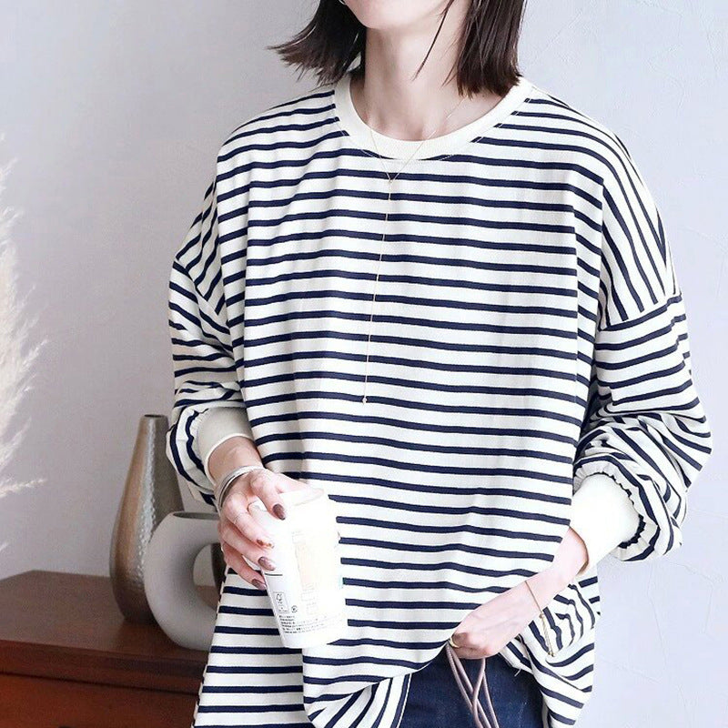 White Background Dark Blue Stripe