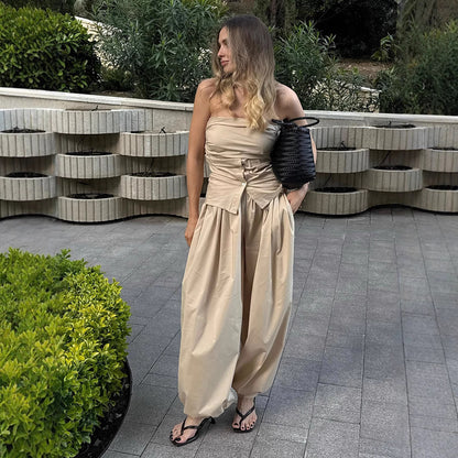 Cotton Bloomers Autumn Street Trend Casual Lazy Wide Leg Trousers Loose Bloomers Women - Wanita Store