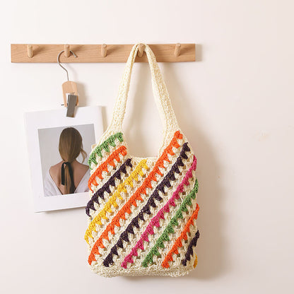 Rainbow Striped White
