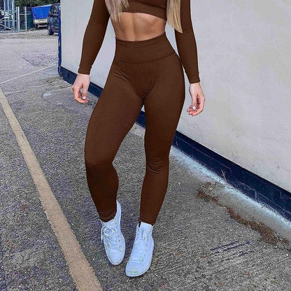 Women Pants Yoga Leggings Workout High Waist Workout Pants Trousers - Wanita Store