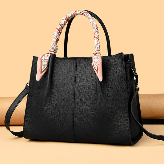 Genuine Leather Bag Women Handbag Simple Large Capacity Totes High Grade First Layer Cowhide Office Bag