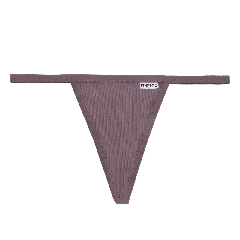 Women T-Back Low Waist Seamless Sexy Threaded Cotton Underwear Women Briefs