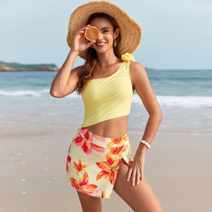 Traje de baño de una pieza estampado para mujer de verano