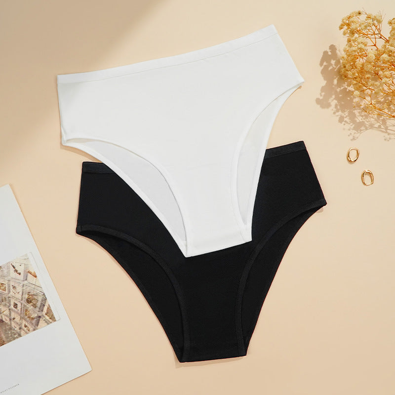 High Waist Women Cotton Underwear Breathable Comfortable High Elastic Combed Cotton Hip Lifting Briefs Women