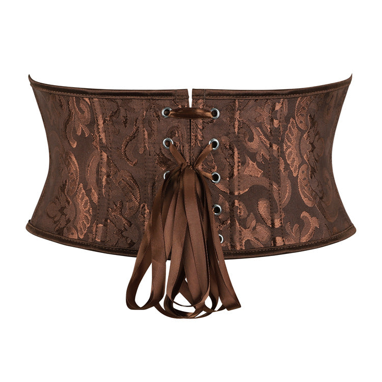 Waistband Internet Celebrity Pastoral Boning Corset Waist Seal Corset Breasted Short Corset Belly Band