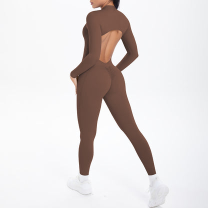 Long-Sleeved Trousers-Chestnut