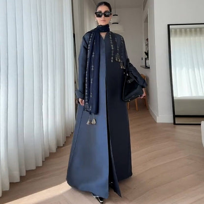 British Retro Motorcycle Embroidered Coat Mid Length Robe Trench Coat - Wanita Store