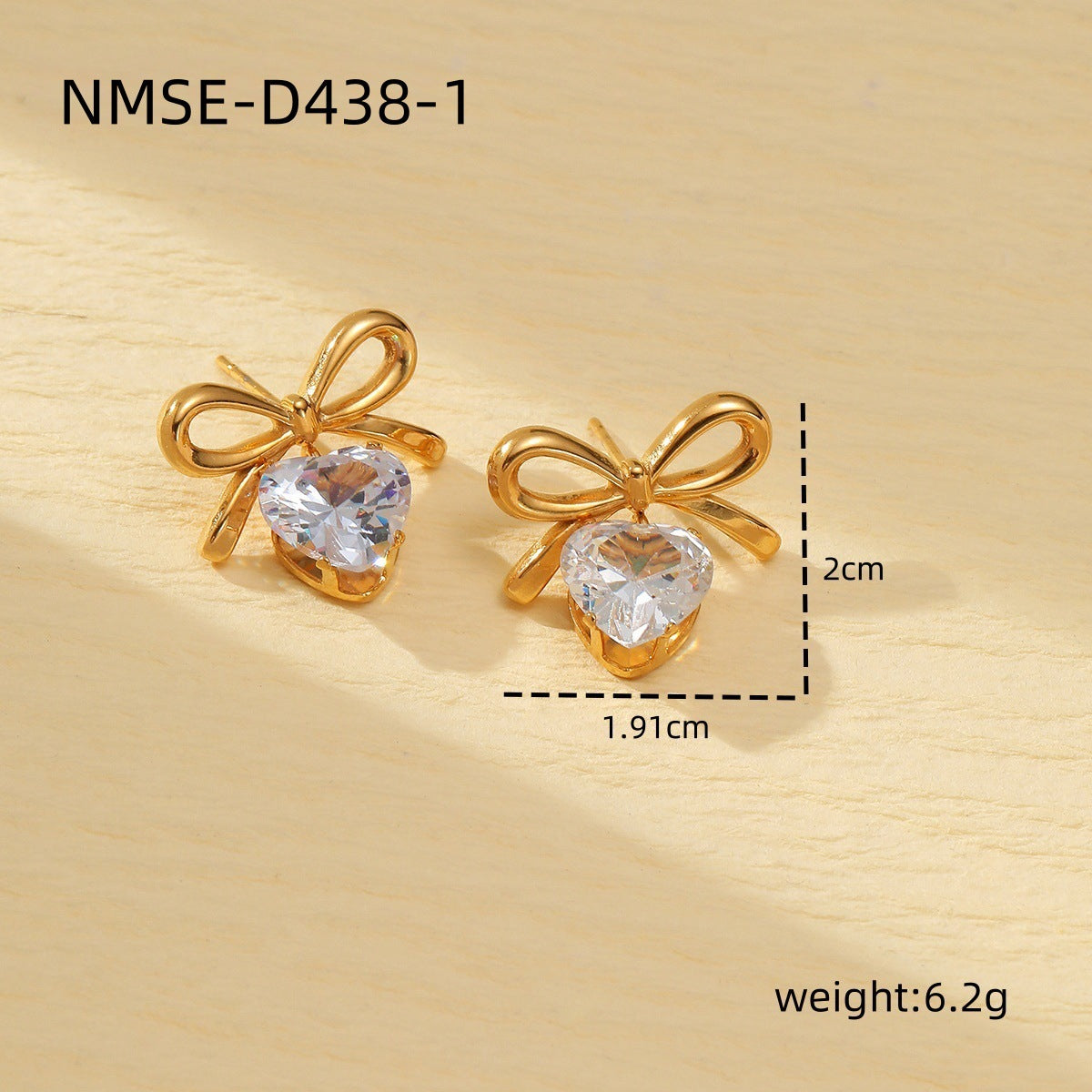 Bow Love Heart Earrings