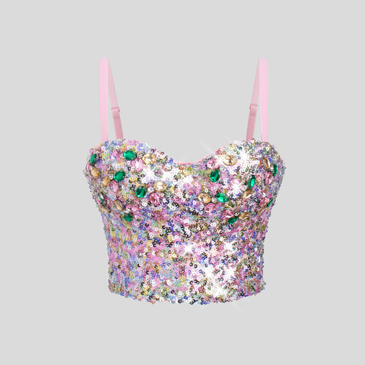 Sequined National Beauty Back Camisole Wrapped Chest Fixed All Match Underwear Base Tube Top