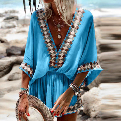 Summer Beach Printing Women Clothing Bohemia Jumpsuit - Wanita Store