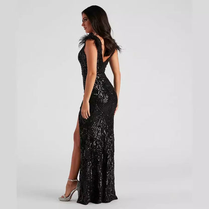 Summer Slim High Density Sequined Cocktail Evening Dress - Wanita Store