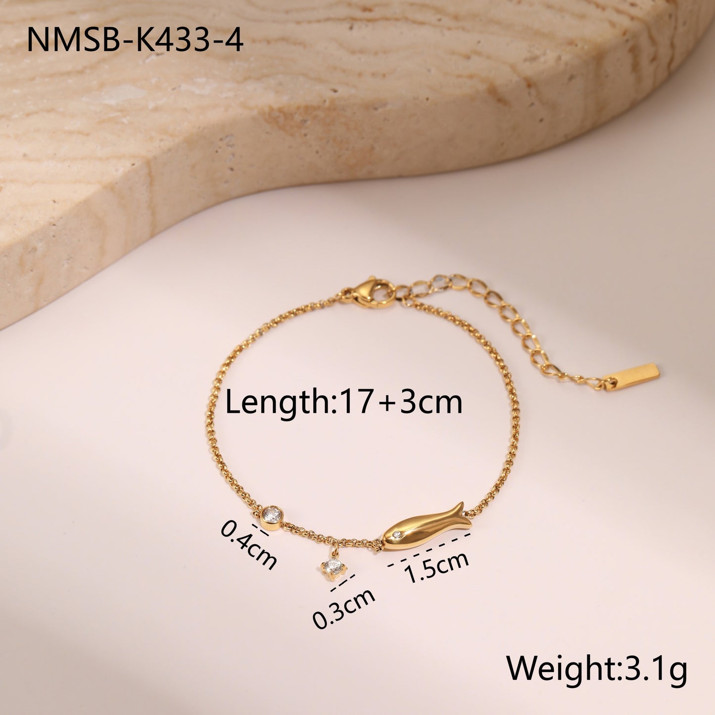 Gold Fish Bracelet