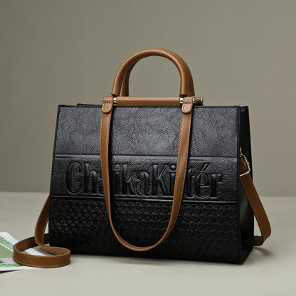 Handbag Large Capacity Totes Women Office Bag Elegant Embossed Women Bag Shoulder - Wanita Store