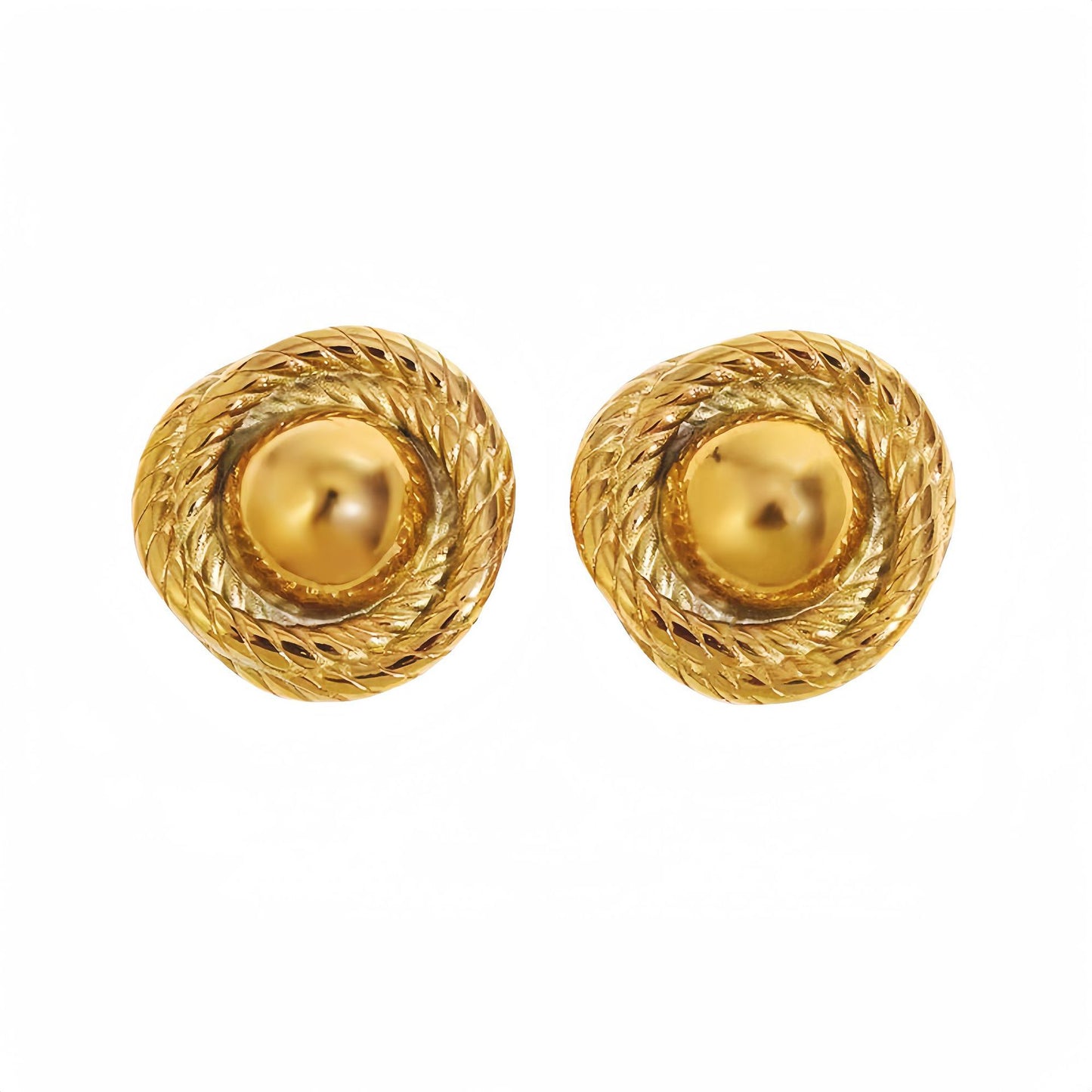 Titanium Steel Spiral Earrings Special Interest Design Trend Exaggerated Modeling Stainless Steel Embellished - Wanita Store