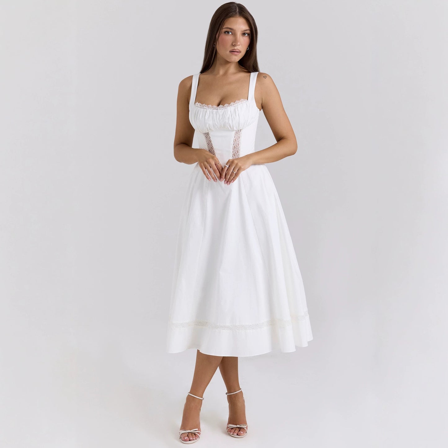 Elegant Gentle Slimming Floral Strap Fairy Dress Women