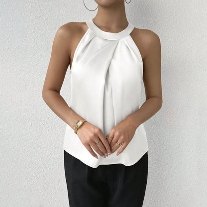 Women Clothing Satin Shirt Women Summer Satin Shirt Top - Wanita Store