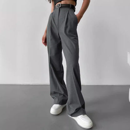 Work Pant Spring Summer Women Casual Office Loose Straight Trousers Work Pant - Wanita Store