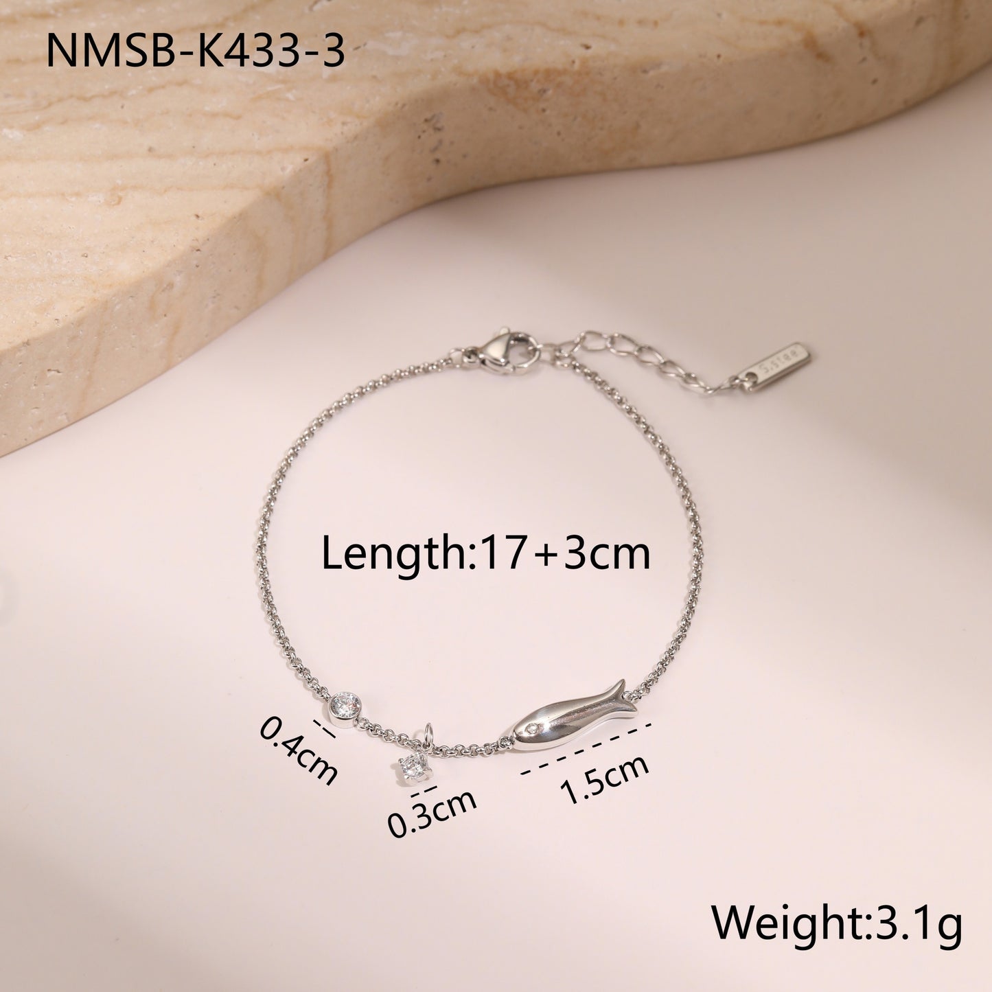 Steel Small Fish Bracelet