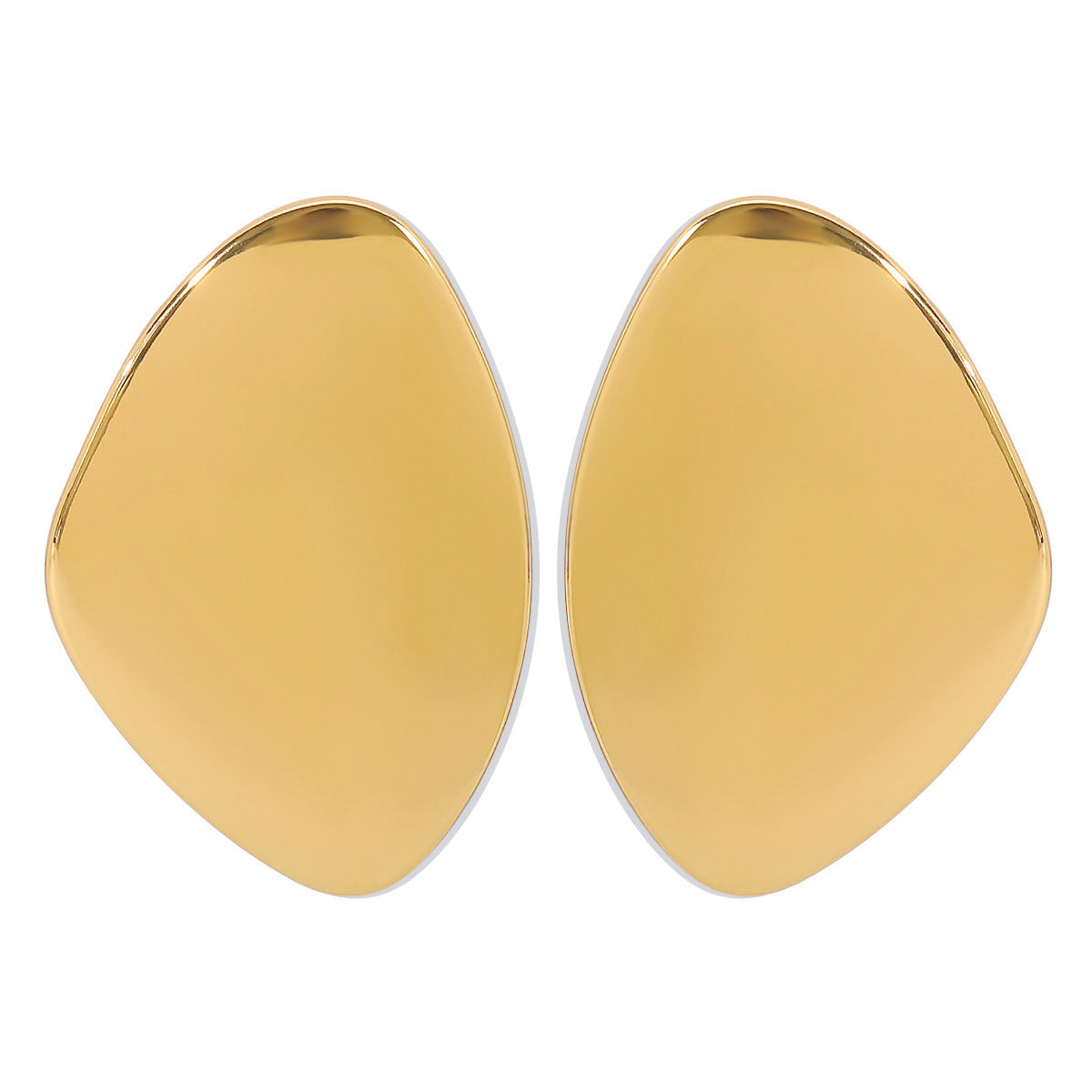 High Profile Retro Elegant Metal Geometry Stud Earrings Simple Personality Metal Alloy Earrings Women - Wanita Store