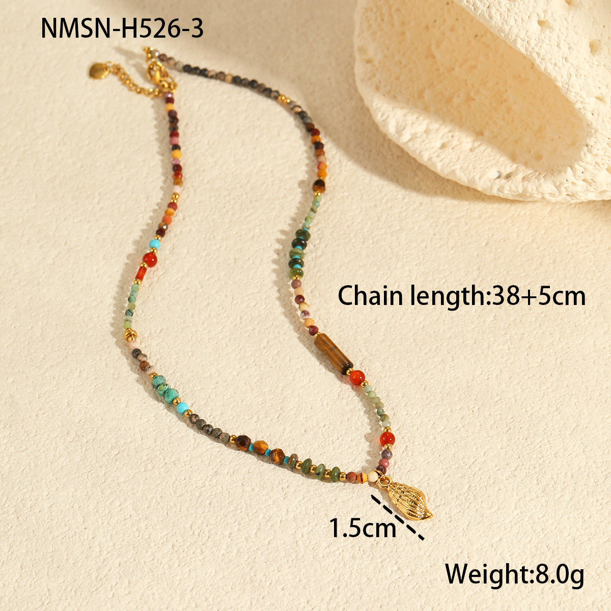 NMSN-H526-3 Conch Pendant Necklace