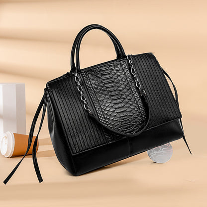 Tote Bag Crocodile Pattern Stylish Good Texture Bag Women Large Capacity Women Bag Shoulder Handbag - Wanita Store