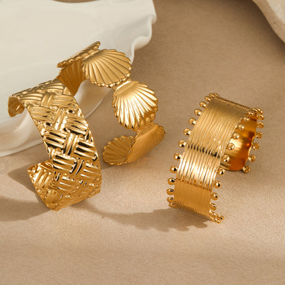 Bracelet Women Non Fading Cold French 18K Gold Stainless Steel Hand Summer - Wanita Store