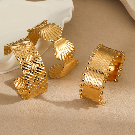Bracelet Women Non Fading Cold French 18K Gold Stainless Steel Hand Summer - Wanita Store