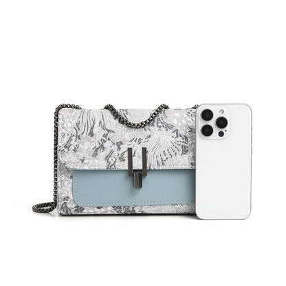 Summer All Matching Women Bag Crossbody Bag Embroidered Daily Small Square Bag Double Layer Chain Shoulder Underarm Bag - Wanita Store