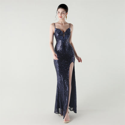 Bead Tube Craft Boning Corset Lace Waist Controlled Sequined Slim Slimming Cocktail Evening Dress - Wanita Store