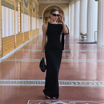 Spring Elegant Sexy Sheath Dress Simple Lace up Dress Women Clothing - Wanita Store