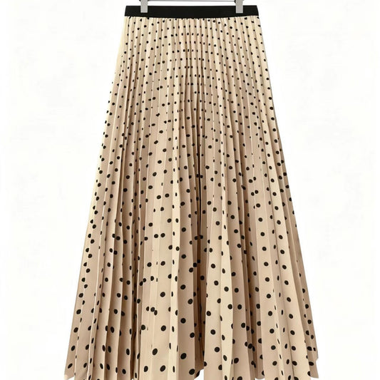 Wear High Grade Miu Pleated Skirt Slim Fit Personalized High Waist Slimming Autumn Women Long Skirt