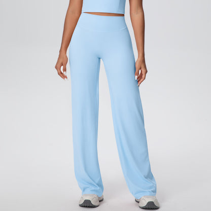 Yoga Pants Thin Skin Friendly High Waist Straight Pants Loose Thin Yoga Wear Sports Outdoor Workout Clothes - Wanita Store