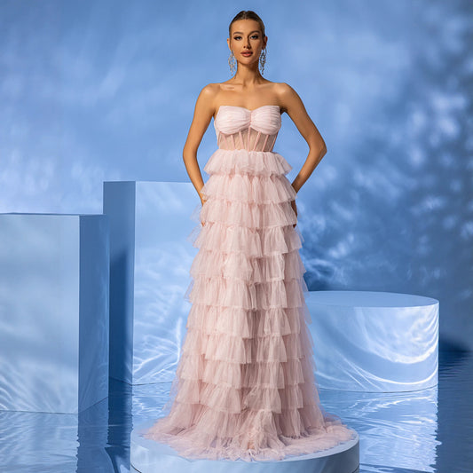 Women Elegant Cake Dress Style Dress