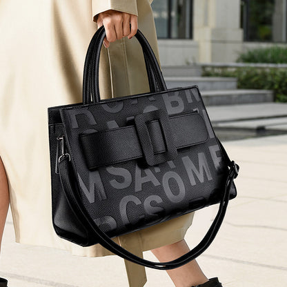 Handbag Large Capacity Totes Women Retro Trends Letter Graphic Women Handbag Shoulder - Wanita Store