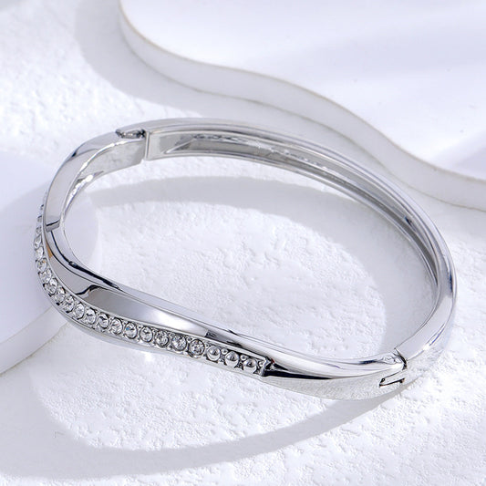Bracelet Women High End Fashionable Mirror Polished Open Geometric Abstract Irregular Asymmetric Punk Bracelet - Wanita Store