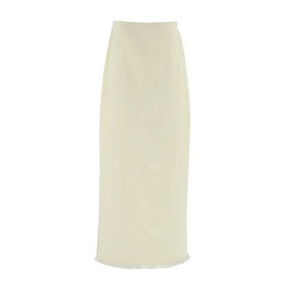 Autumn Winter High Waist Slit Slim Fitting Sheath Skirt Long Skirt for Women - Wanita Store