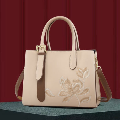Women Bag High Grade Chinese Embroidery Women Handbag Simple Elegant Office Shoulder Bag Crossbody - Wanita Store