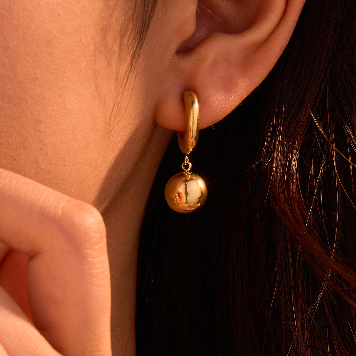 Minimal Art Niche Normcore Bag Earrings Women Fashionable Personalized High Grade Earrings Stainless Steel Earrings - Wanita Store