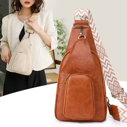 Soft Leather Chest Bag Retro Women Bag Crossbody Bag - Wanita Store