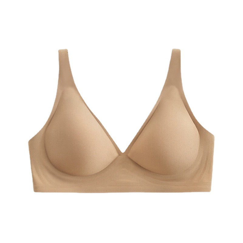 Bralette Seamless Nude Feel Underwear 3D Wireless Soft Support Thin Small Breast Push up Comfort Jelly Bra