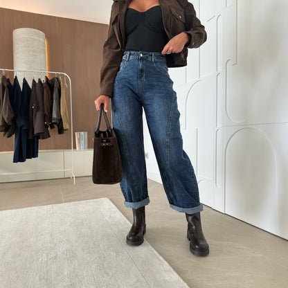 Autumn Street Hipster Casual Loose Women Jeans - Wanita Store