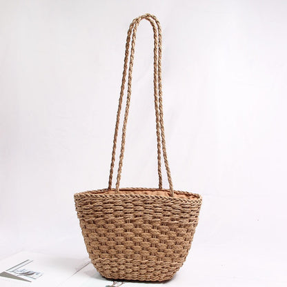 Handmade Straw Bag Best Bag Shoulder Woven Bag Women Bag Literary Handbag Small Bag Vacation Beach Bag - Wanita Store