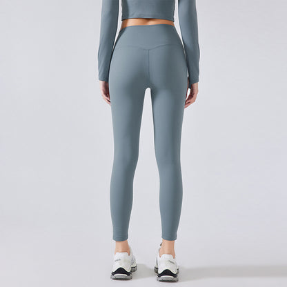 No Embarrassment Line Nude Feel Pilates Yoga Pants Women Skinny Slimming High Waist Hip Lift Exercise Workout Pants - Wanita Store