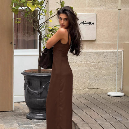 Woman Waist Slimming Slim Fit Sexy Sling Dress Summer Women Clothing Retro Sheath Dress - Wanita Store