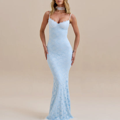 Summer Arrival Sexy Sheath Dress Sexy Backless Lace Strap Dress for Women - Wanita Store