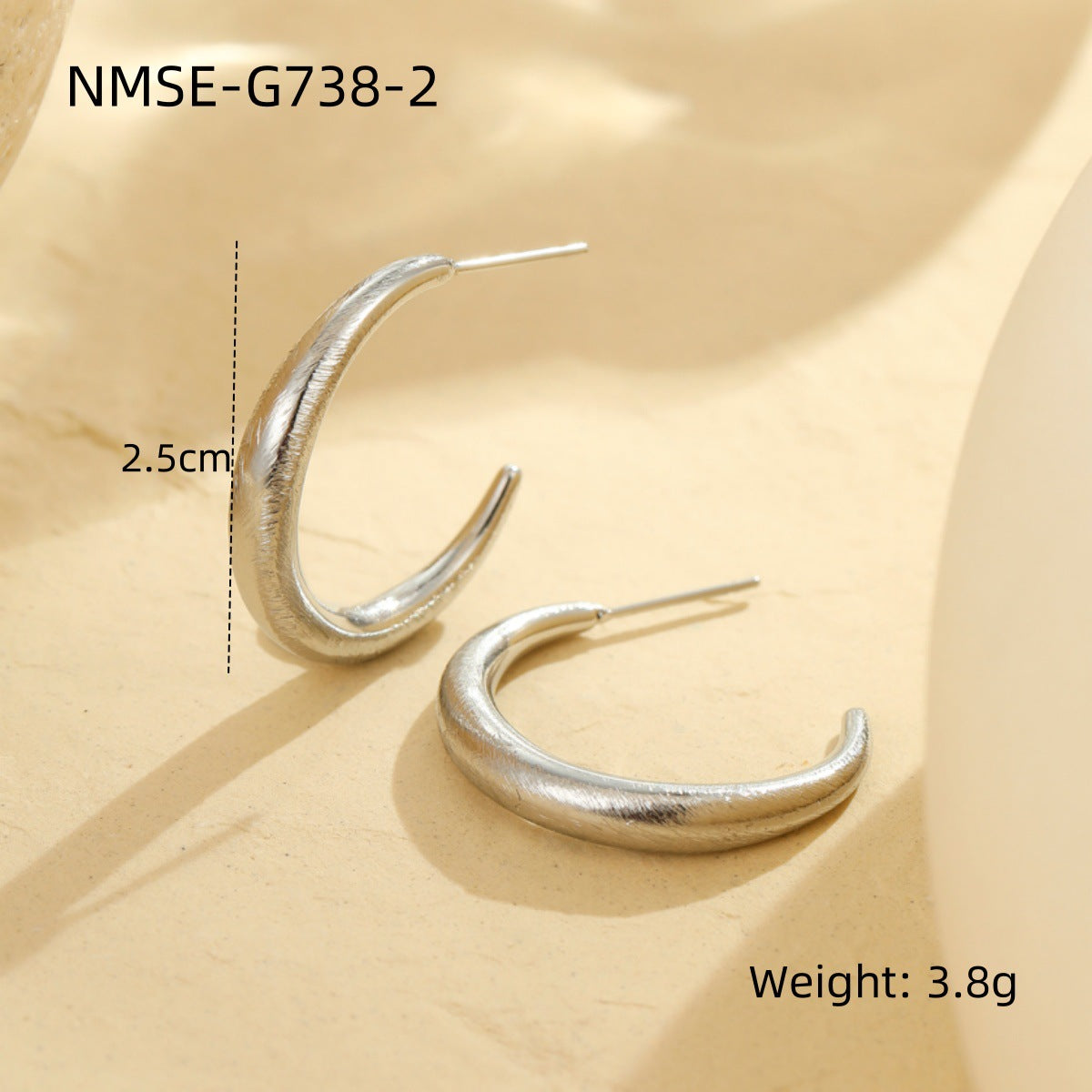 Small Steel Color Ear Ring