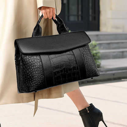 Women Handbag Embossing Boston Bags Large Capacity Work Office Bag Women Shoulder Crossbody - Wanita Store