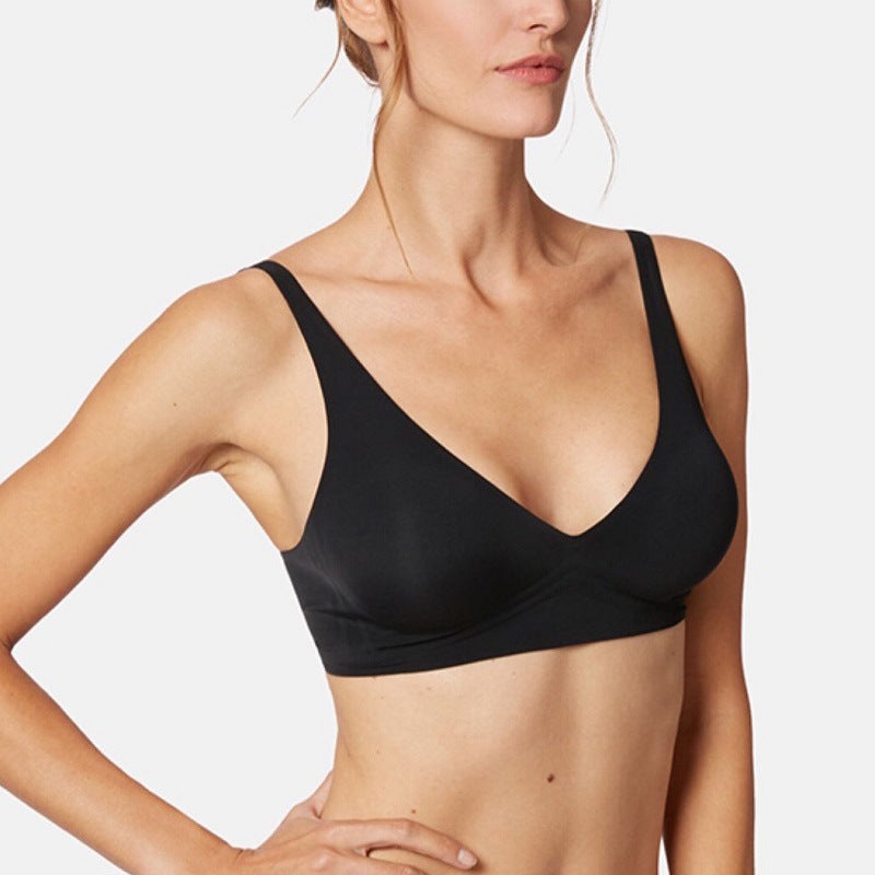 Bralette Seamless Nude Feel Underwear 3D Wireless Soft Support Thin Small Breast Push up Comfort Jelly Bra