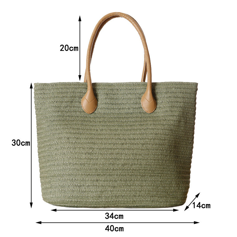 Straw Bag Shoulder Bag Simple Travel Beach Weaving Women Bag